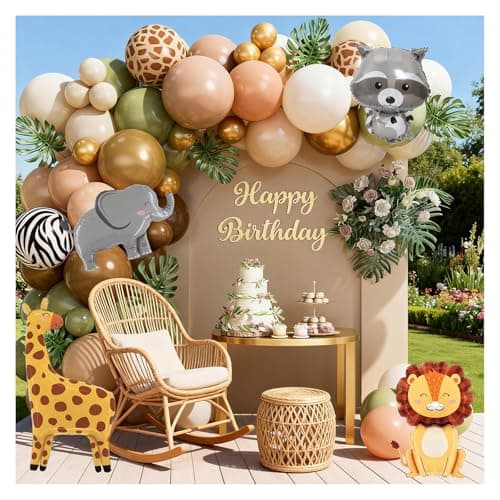 Tropical Jungle Animal Theme Birthday Party Balloon Decorations Kit,Ideal for Safari Adventure Birthday Parties, Kids Theme Decorations, Zoo Theme Parties, and Outdoor Adventure Party Decor — image 1