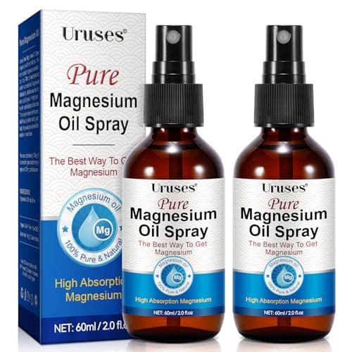 Pure Magnesium Oil Spray, Magnesium Oil for Feet, Topical Magnesium Spray for Feet,Magnesium Body Oil, Glass Bottle, Easy to Absorb & Use -2.0 oz (Pack of 2) — image 1