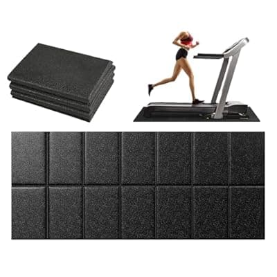 Walking Pad Mat for Carpet, 1/4" Thick Foldable Treadmill Mat for Hardwood Floors, 55"x23.6" High Density Under Walking Pad for Bike, Elliptical, Indoor Use, Floor Protection, Noise Shock Absorption