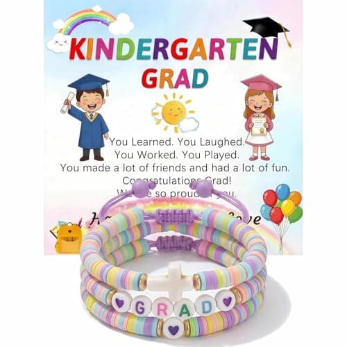 AYJDXXKJ Kindergarten Graduation Gifts Class of 2026, Preschool Graduation Bracelet for Girls, Graduation Gift for Daughter Granddaughter Niece with Gift Card & Present Box — image 1