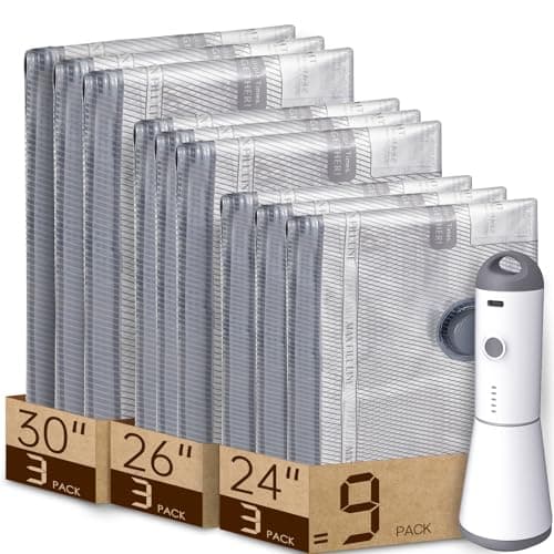 Vacbird Vacuum Bags for Travel with Rechargeable air Pump, Carry-on Size Compression Packing Bags for Luggage and Suitcase, Space Saver for Clothes and Clothing 9 Combo Travel Size — image 1