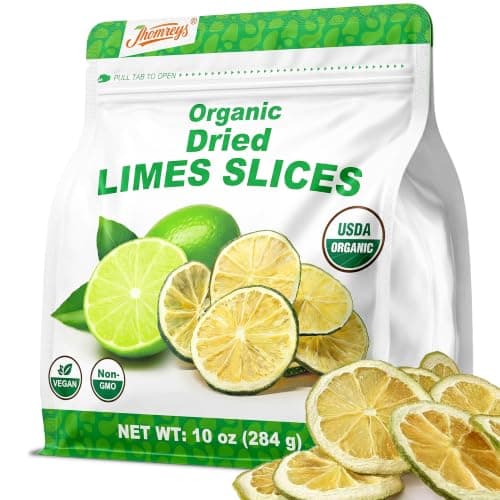Organic Dehydrated Limes Slices Cocktail Garnish Dried Fruits Sugar Free Dry Fruit for Drinks Smoothies Cooking Tea Pie Baking Decoration Candle Craft Decor, Non GMO Gluten Free & Vegan 10 oz — image 1