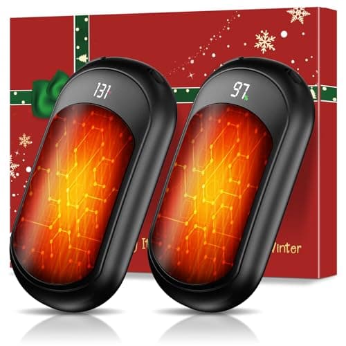 AI Electric Hand Warmers Rechargeable 2 Pack, 6400mAh Pocket Size | Rechargeable Hand Warmers: 3-Second Heating, 3 Heat Levels, LED Display and 4-Hour Recharge; Reusable for Travel or Hunting — image 1