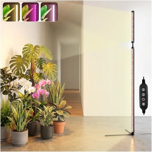 48W Standing Grow Light for Indoor Plants, 65" Modular Vertical Grow Light with 480 LEDs Full Spectrum, High-Output Plant Floor Lamp for Large Trees, Plant Shelves & Corners, 3 Modes, Timer — image 1