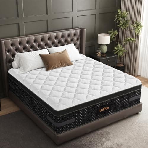 UniPon Firm King Size Mattress 14 inch, Deep Sleep Hybrid Mattress with Extra Back & Hip Support, Motion Isolation with Fiberglass-Free, CertiPUR-US Certified, 365-Night Trial — image 1