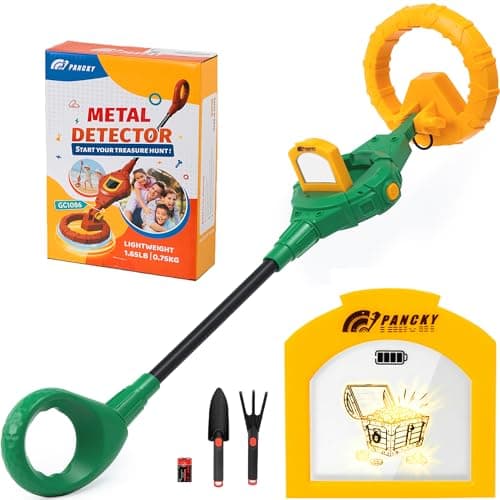 PANCKY Metal Detector for Kids, IP68 Waterproof 3-10 Year Kids Metal Detector Kit with LCD Display, Automatic Sensitivity Adjustment, 6.6" Search Coil, 1.65lb Lightweight, Gift for Boys & Girls, Green — image 1