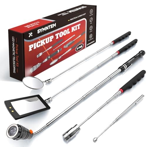 Gifts for Men, Telescoping Magnetic Pick Up Tool Set, Extendable Magnet Flashlight with Inspection Mirror, Flexible LED Flashlight, Mens Gifts, Birthday Gifts for Dad, Him, Men, Husband, Women — image 1