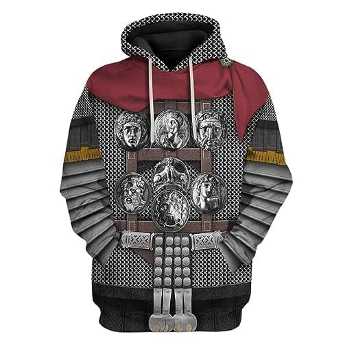 Dymasire Men’s Ancient Roman Soldier Pullover Hoodie Hooded Sports Sweatshirt Halloween Costume for Women — image 1