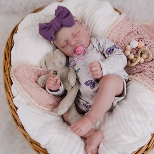Milidool Reborn Baby Dolls, 20Inch Cute Soft Vinyl Realistic Newborn Baby Doll Poseable Lifelike Real Life Baby Dolls with Accessories for 3+ Year Old Girls Gifts, Pretend Play, Collection — image 1