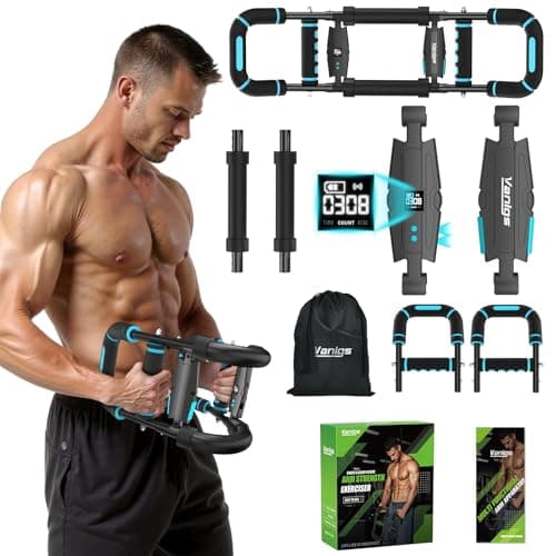 Twister Arm Trainer for Men, Chest Workout Equipment 5-Level Adjustable (40-130lb) with Ergonomic 27° Targets Biceps/Clip/Thigh, Portable Exerciser for Home Gym Travel Fitness — image 1