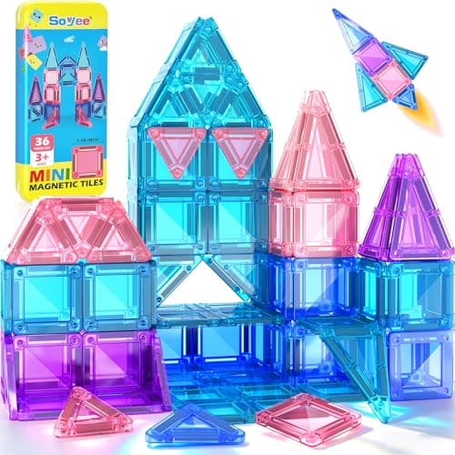 Mini Magnetic Tiles Kids Toys Travel Essential Games STEM Educational Toys — image 1