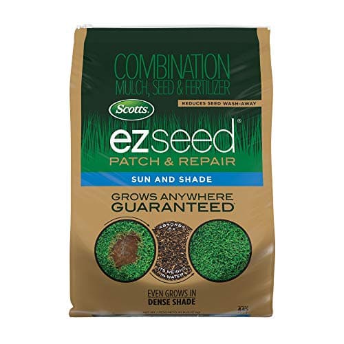 Scotts EZ Seed Patch & Repair for Sun and Shade - Combination Mulch, Sun and Shade Grass Seed & Fertilizer for Bare Spots & Lawn Patch Repair, Covers up to 445 sq. ft., 20 lb.