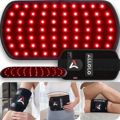Red Light for Body, 3 in 1 LEDs Red Light Belt, Timer Remote Control, 660nm 850nm Infrared Light Pad for Body Waist Shoulder Knee, 12.6" x 6.3" Large Area — image 1