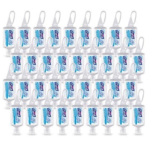 Purell Advanced Hand Sanitizer Refreshing Gel, Clean Scent, 1 fl oz Travel Size Flip Cap Bottle with Jelly Wrap Carrier (Pack of 36) - 3900-36-WRP