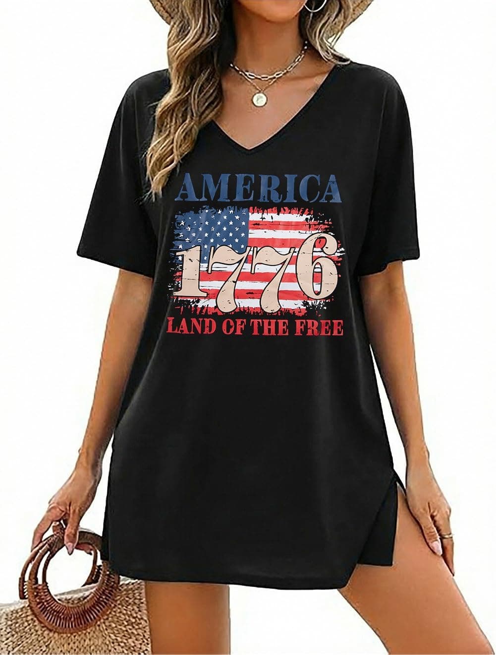 MOUSYA Woman American Flag Dresses