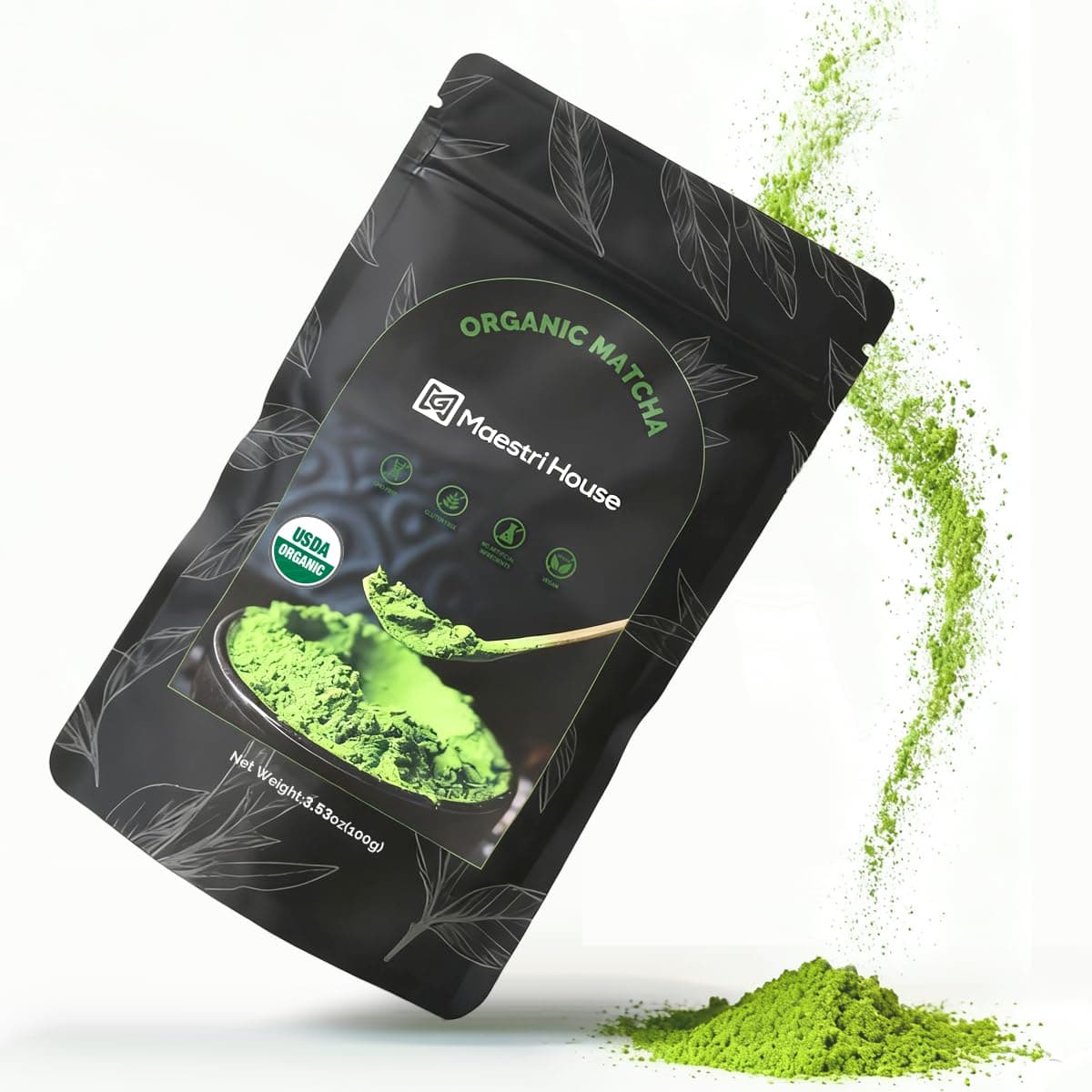 MAESTRI HOUSE Premium Matcha Green Tea Powder