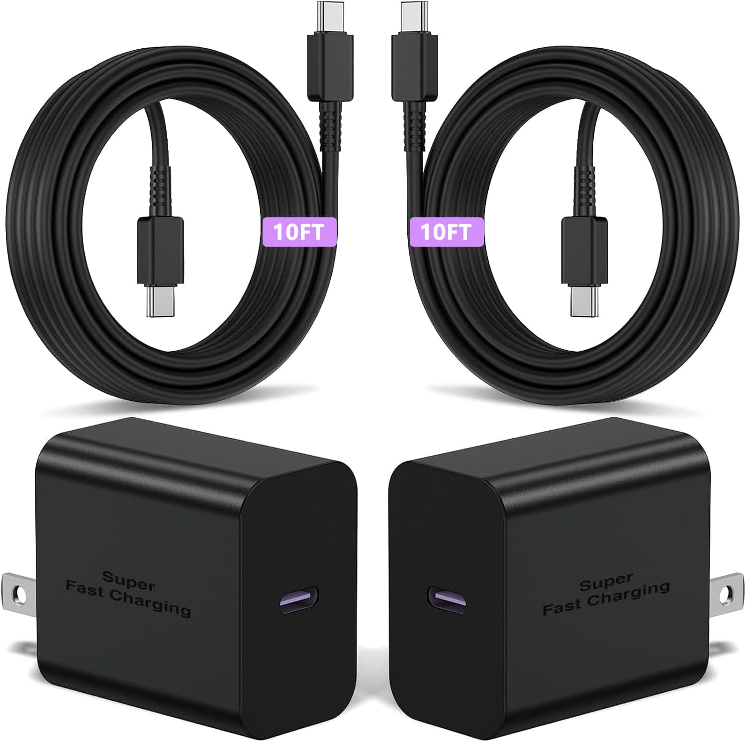 45W Super Fast Charger Type C 10ft,USB C Wall Charging and Long Android Phone Charger Cable Cord for Samsung Galaxy S26 Ultra/S26/S26+/S25 Plus/S25/S24+/S24 Ultra/S24/S23 Ultra/S22 Plus/S21/Note 20