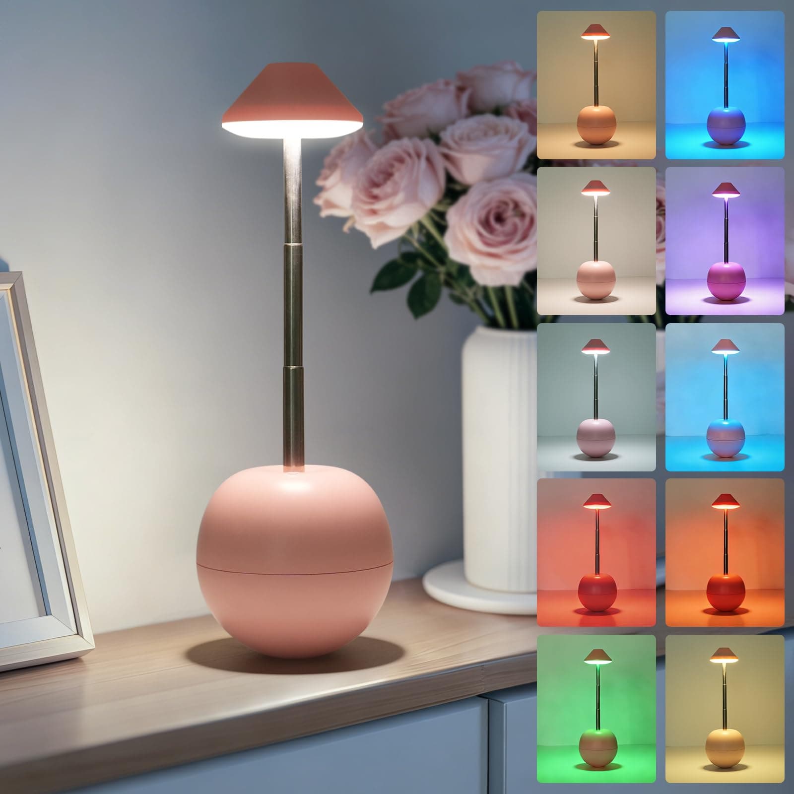 Rechargeable
LED
Table
Lamp,
Tumbler
Cordles
Lamp
