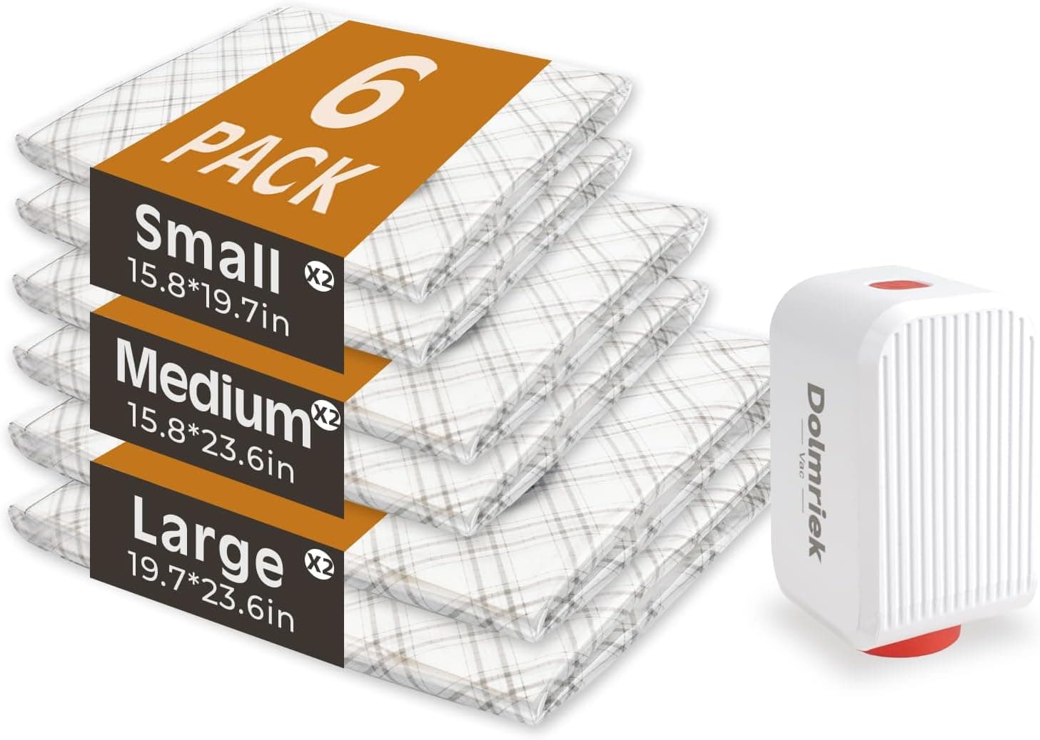 DOLMRIEK Travel Vacuum Bags with Pump