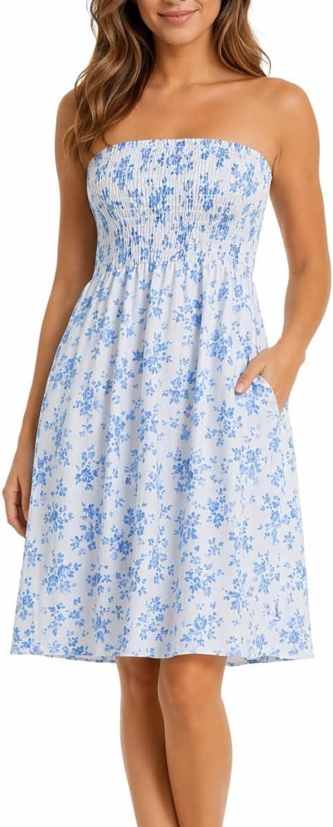 OSCROBIE Women Tube Top Dress