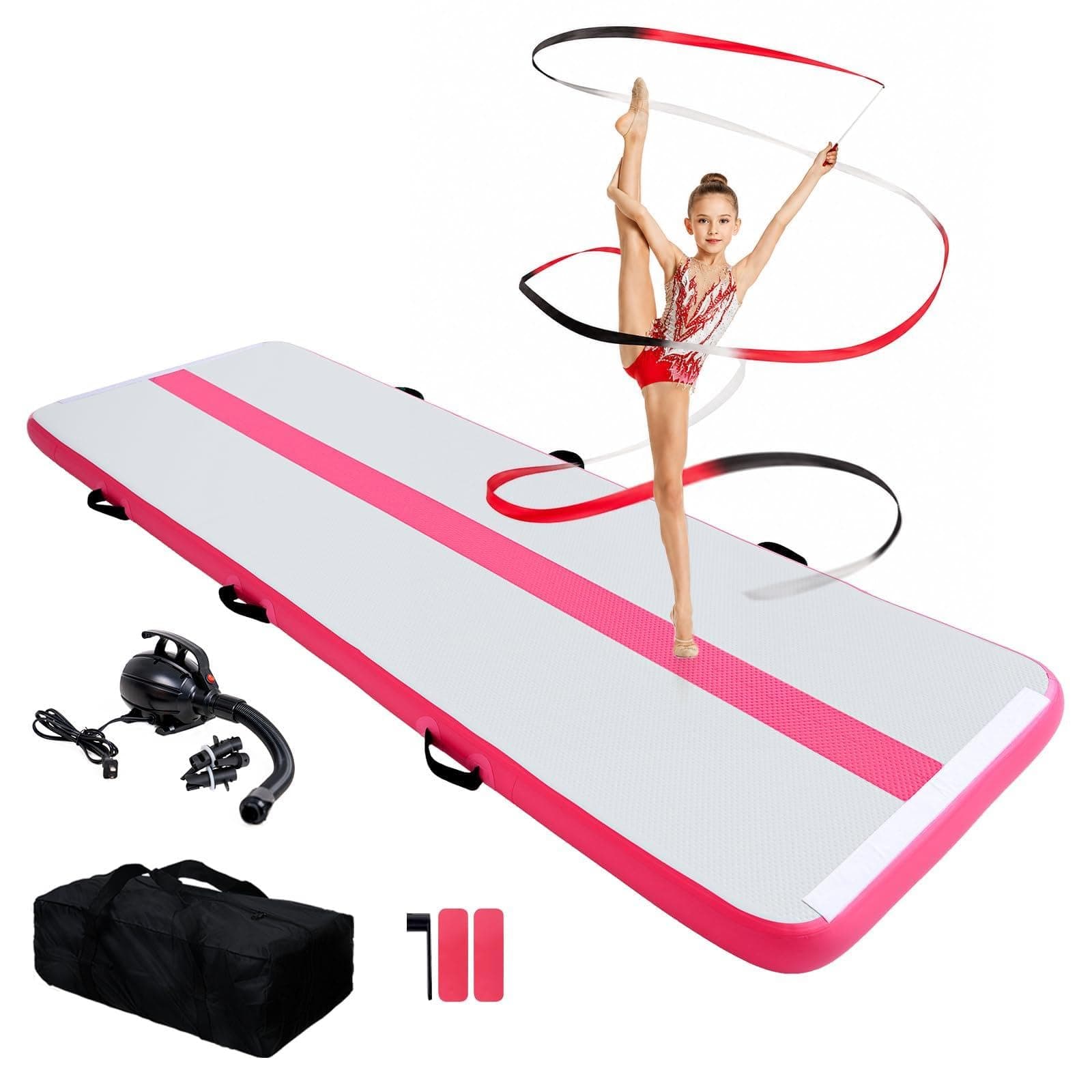 FunWater 10ft Inflatable Gymnastics Mat Tumble Track 4in Thick