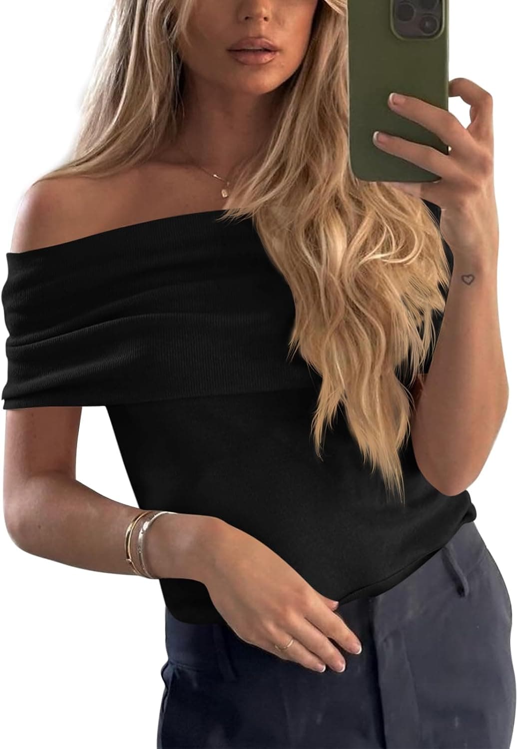 IMILY BELA Womens Off The Shoulder Sweaters