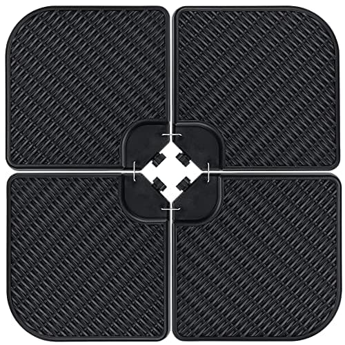 Best Choice Products 4-Piece 174lb Capacity Faux Wicker Cantilever Offset Patio Umbrella Stand Heavy-Duty Square Plate Set w/Easy-Fill Spouts for Water or Sand — image 1