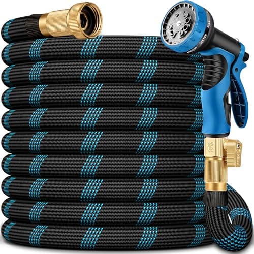 100 FT Non-Expandable Garden Hose, 2026 New Upgraded Flexible Water Hose, Ultra Lightweight Non-Expanding hoses with 10 Function Sprayer, Leak proof, Pressure Resistant for Yard, Outdoor — image 1