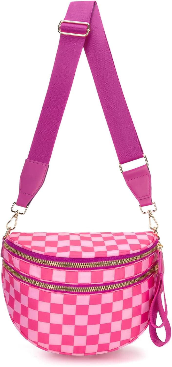 WOOMADA Checkered Bum Bag