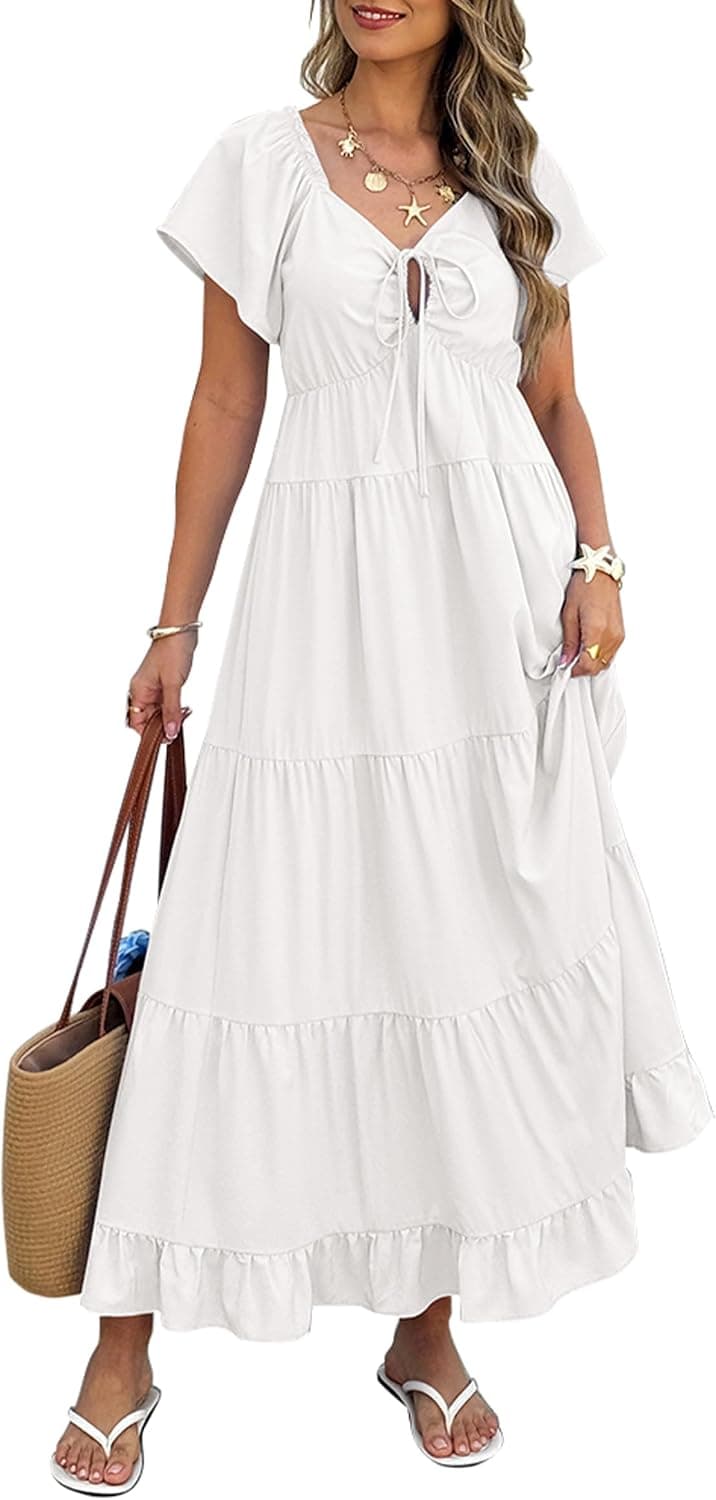 ECOWISH Womens Summer Maxi Dress