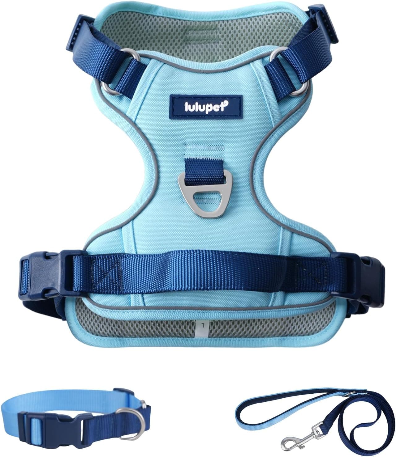 LULUPET Dog Harness Leash Collar Set