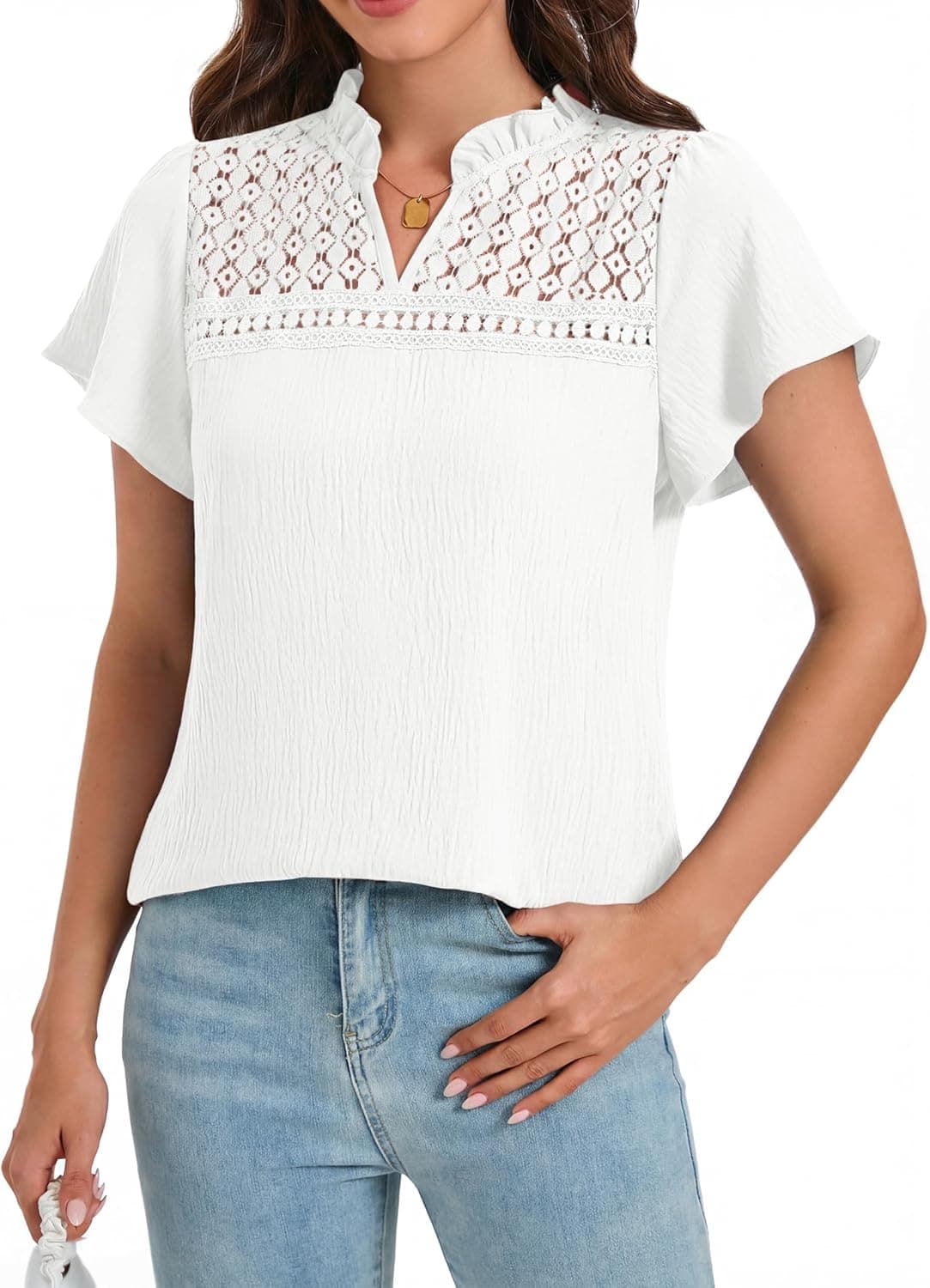 FUNLINGO Womens Dressy Casual Tops