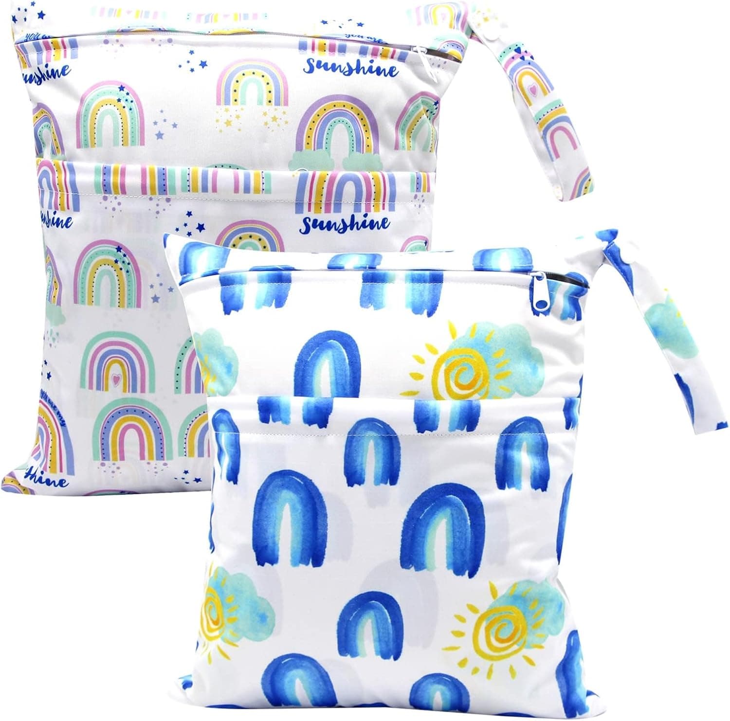 EAXIN 2pcs Cloth Diaper Mess-proof Wet Bags