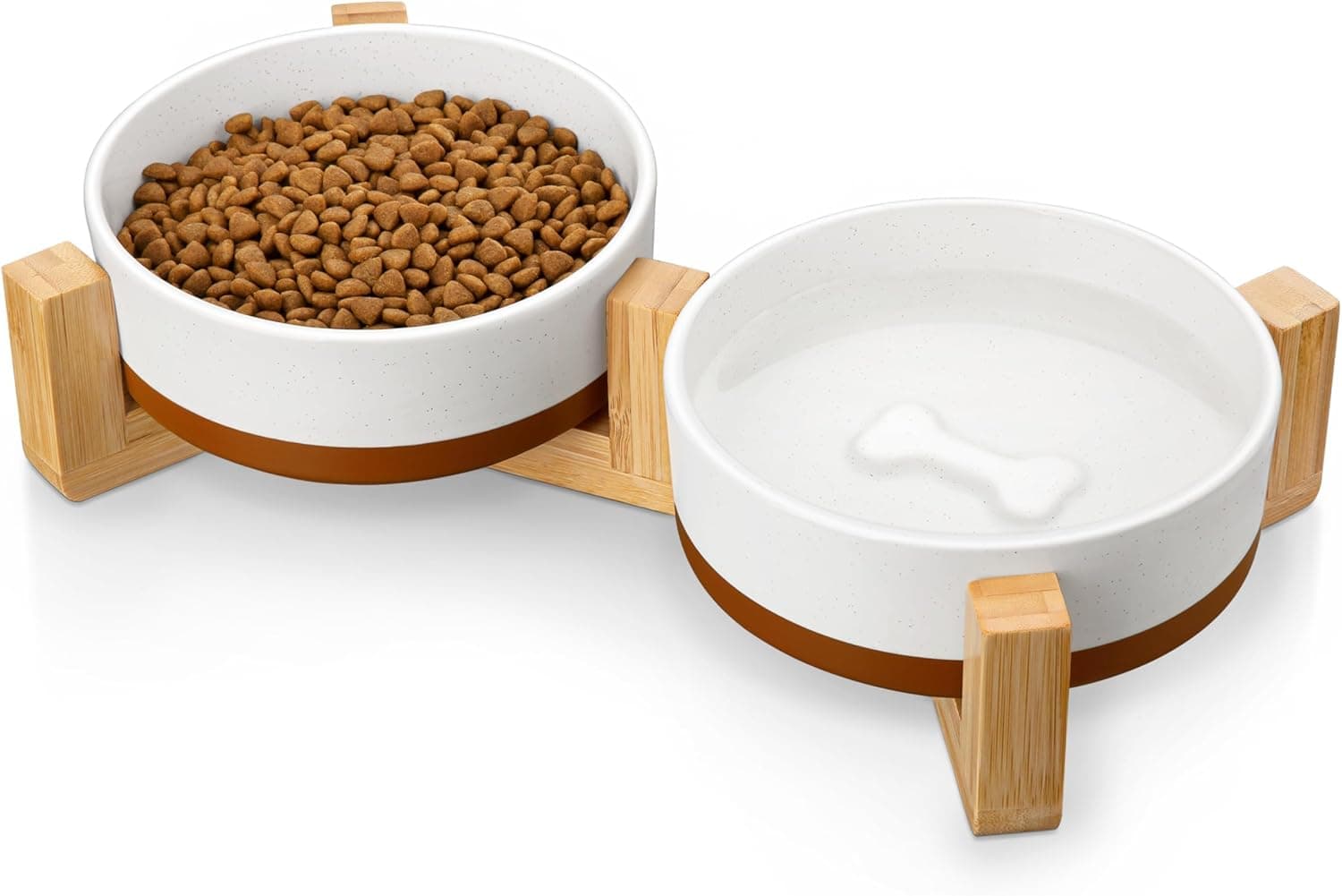 MALACASA Ceramic Dog Bowls Set