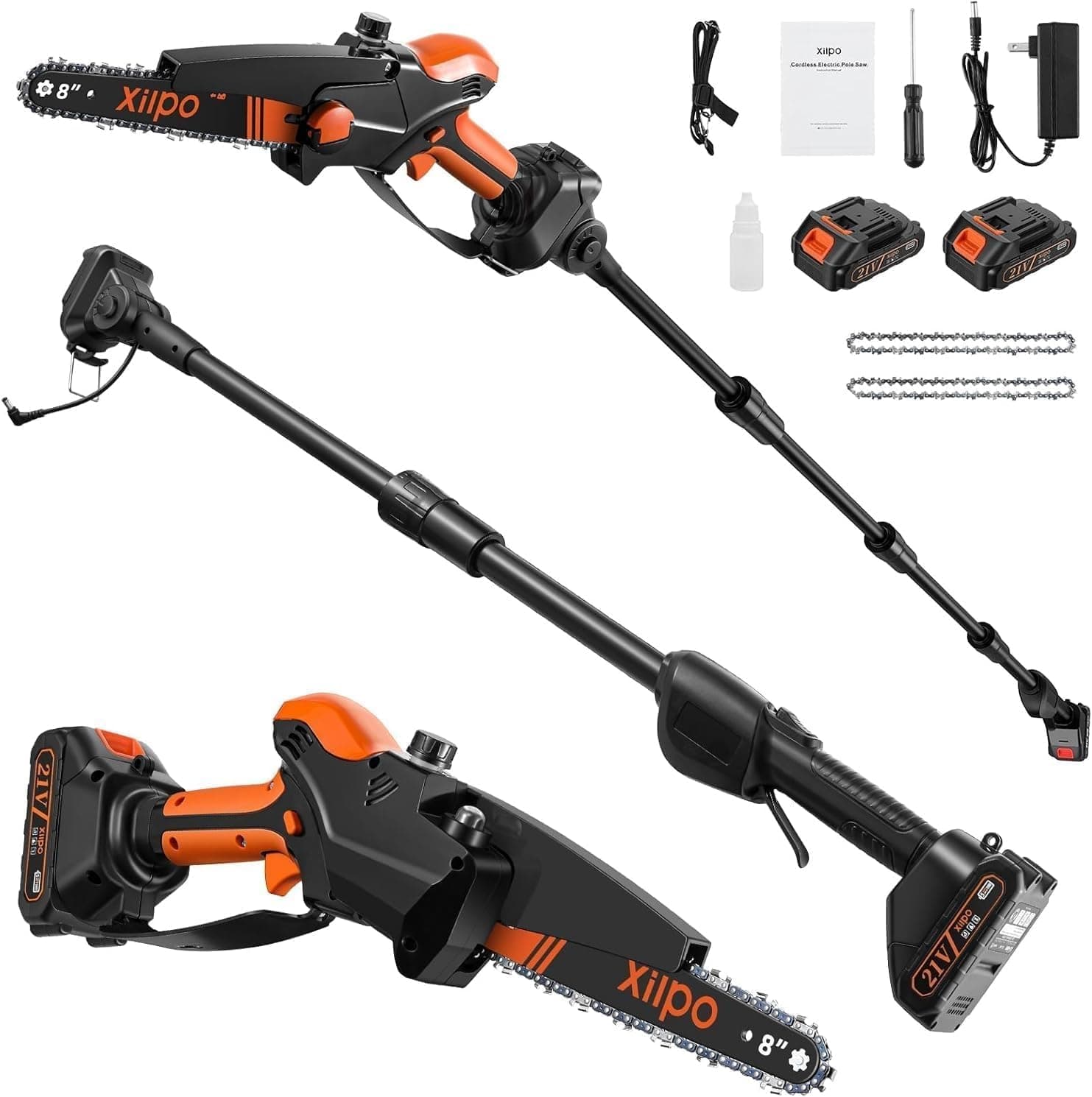 XILPO 2-In-1 Cordless Electric Pole Saw