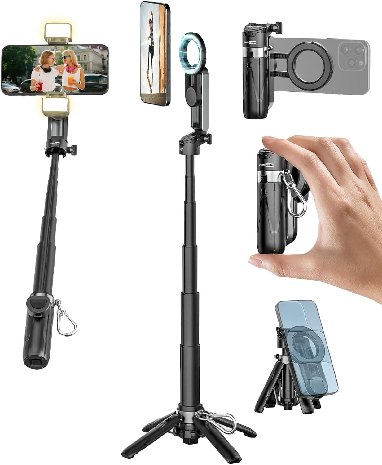 USKEYVISION Magnetic Mini Selfie Stick