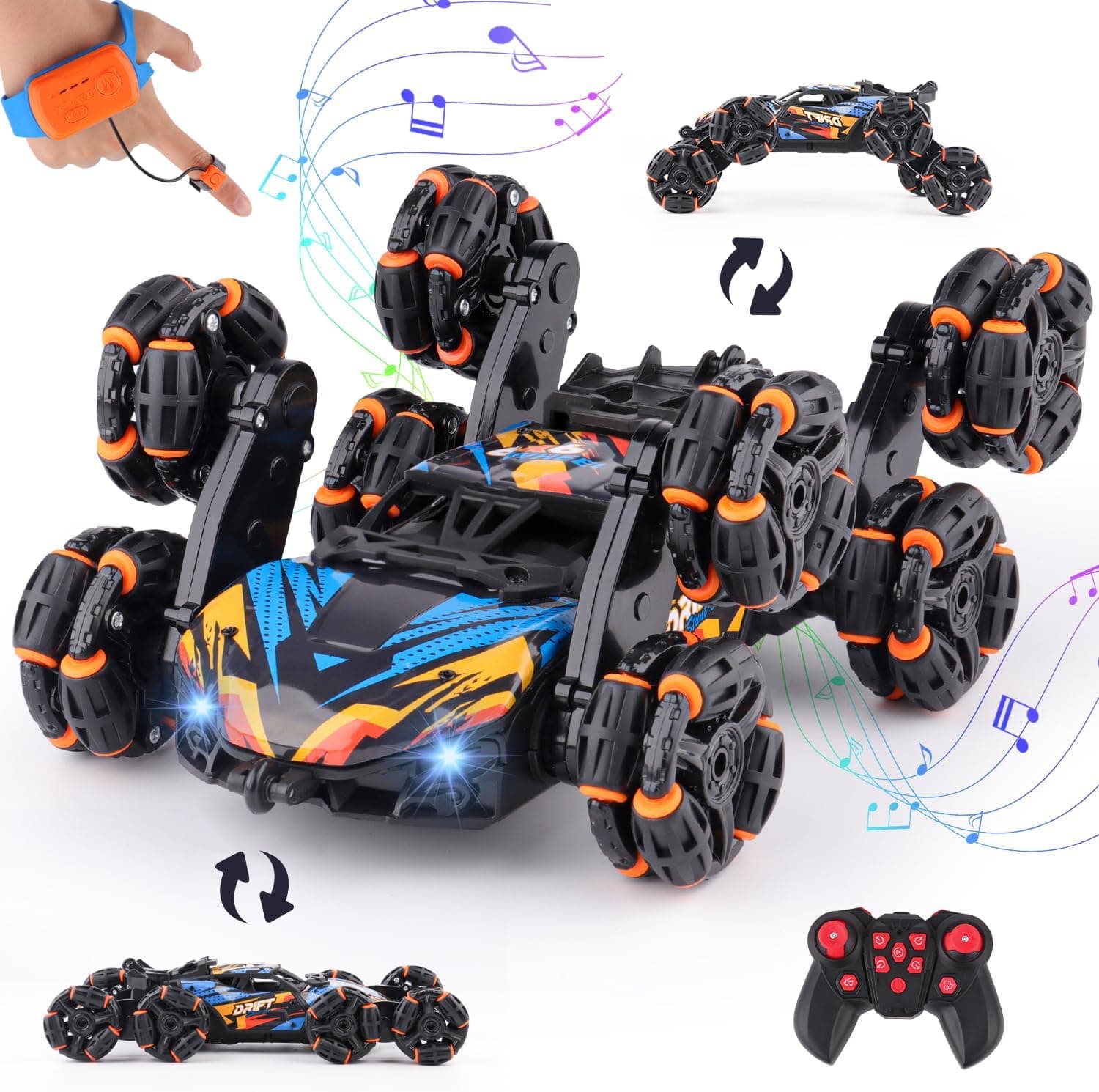 NEXBOX 8 Wheels RC Stunt Car Toys