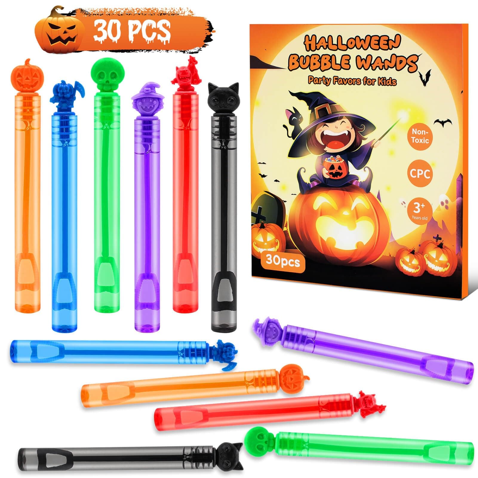 Halloween Party Favors Mini Bubble Wands 30PCS Halloween Goodie Bag Stuffer