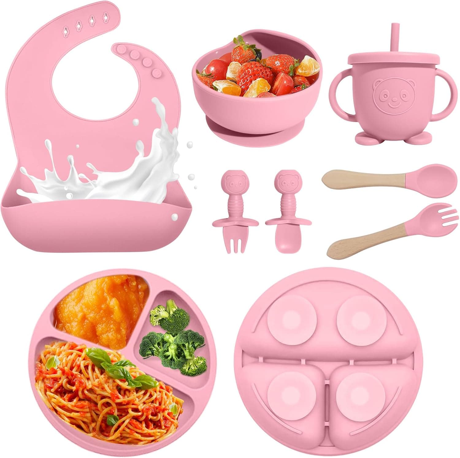 CATVEGUE Baby Silicone Feeding Set