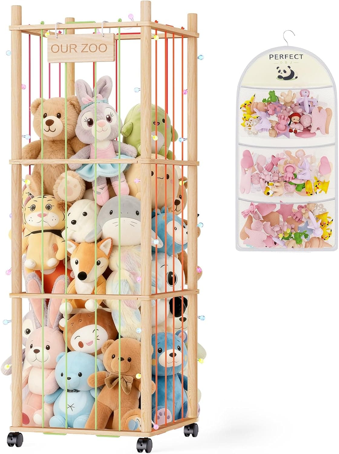 SWRSWR Wooden Stuffed Animal Holder
