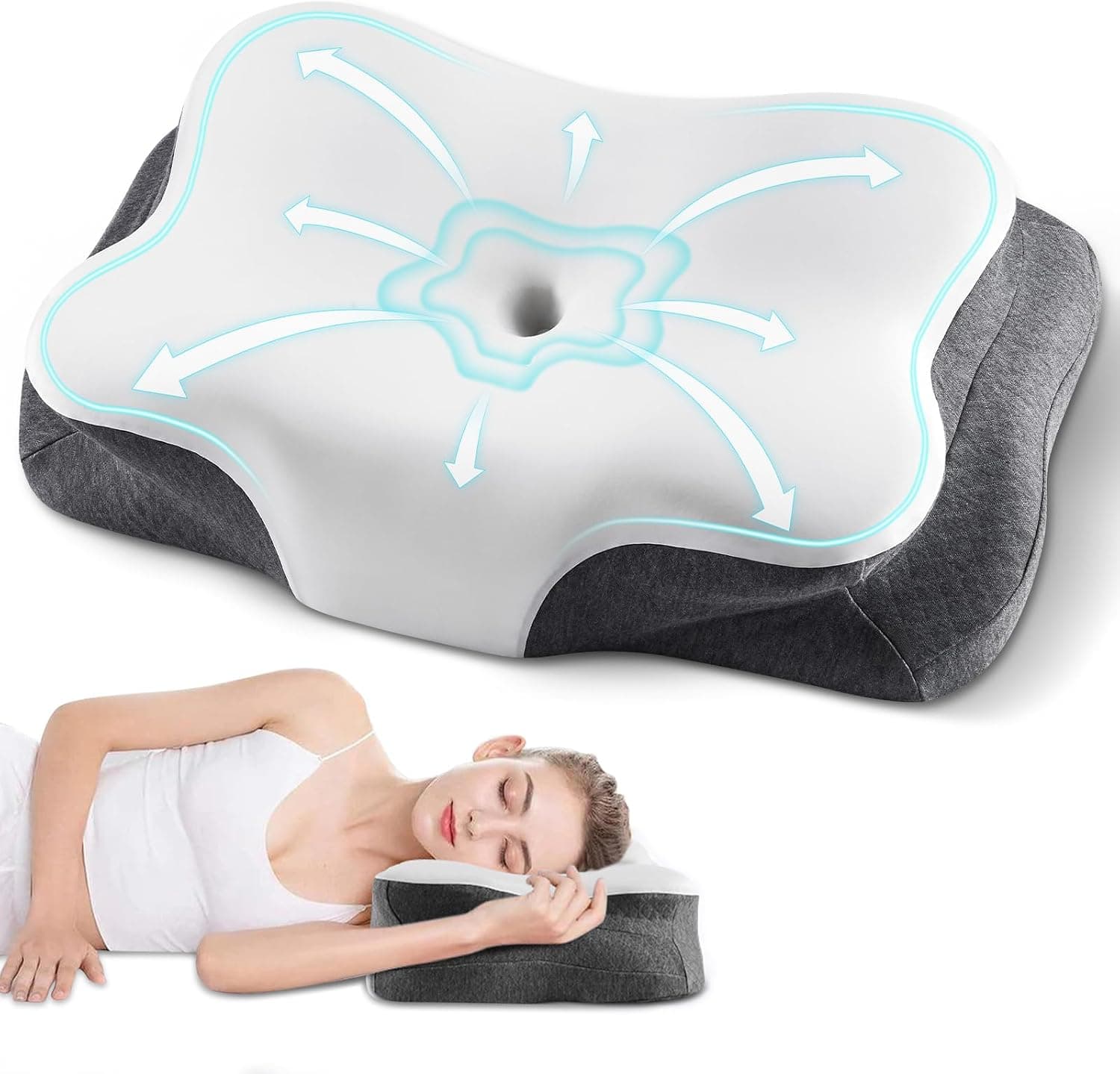 SILKENA Cervical Neck Pillow