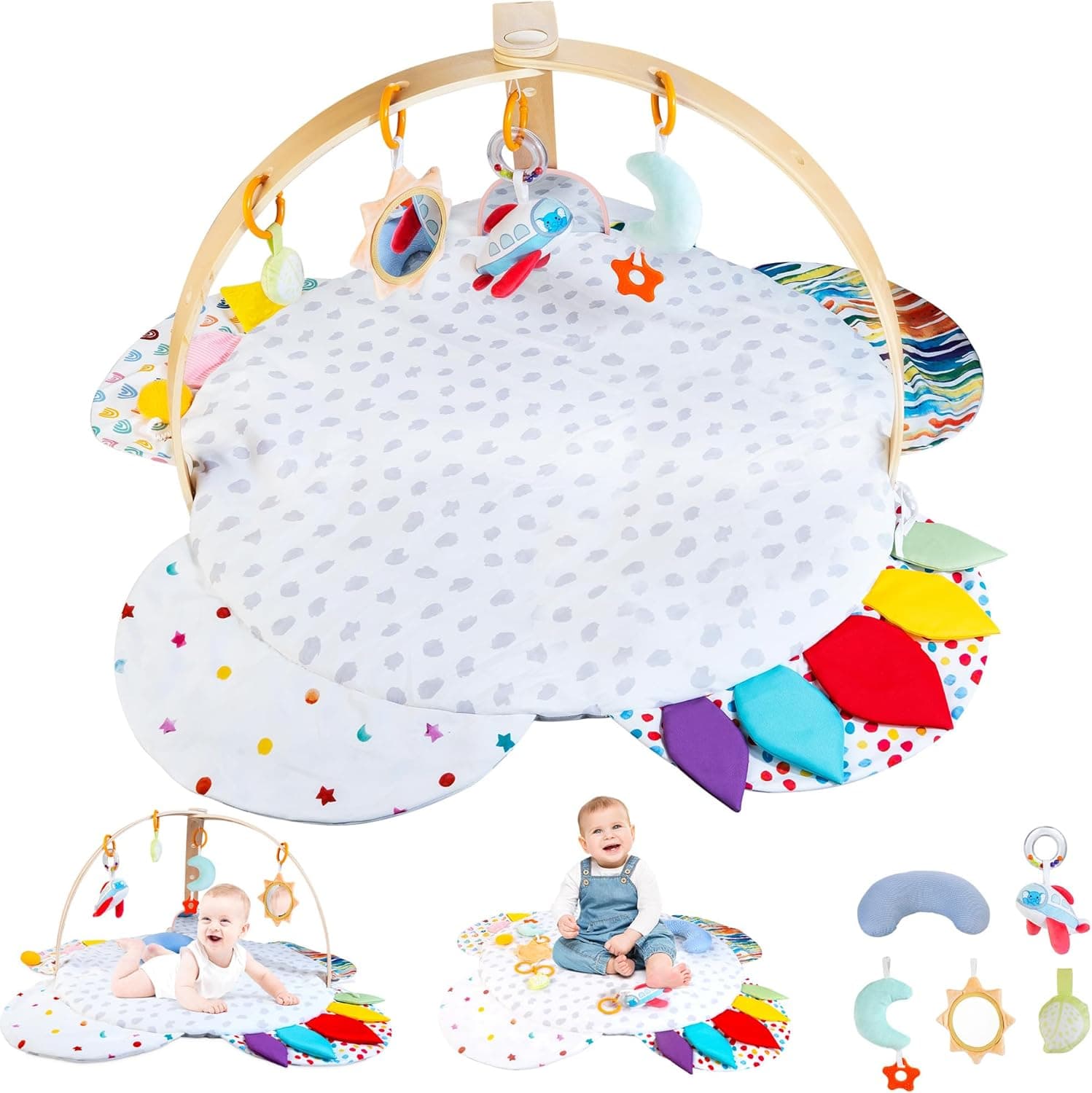 WOODMAM Baby Wooden Play Gym