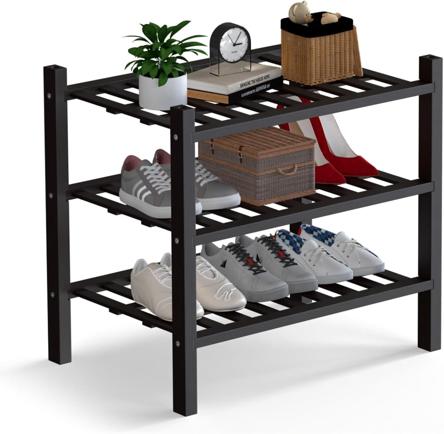 HADDOCKWAY Bamboo Shoe Rack