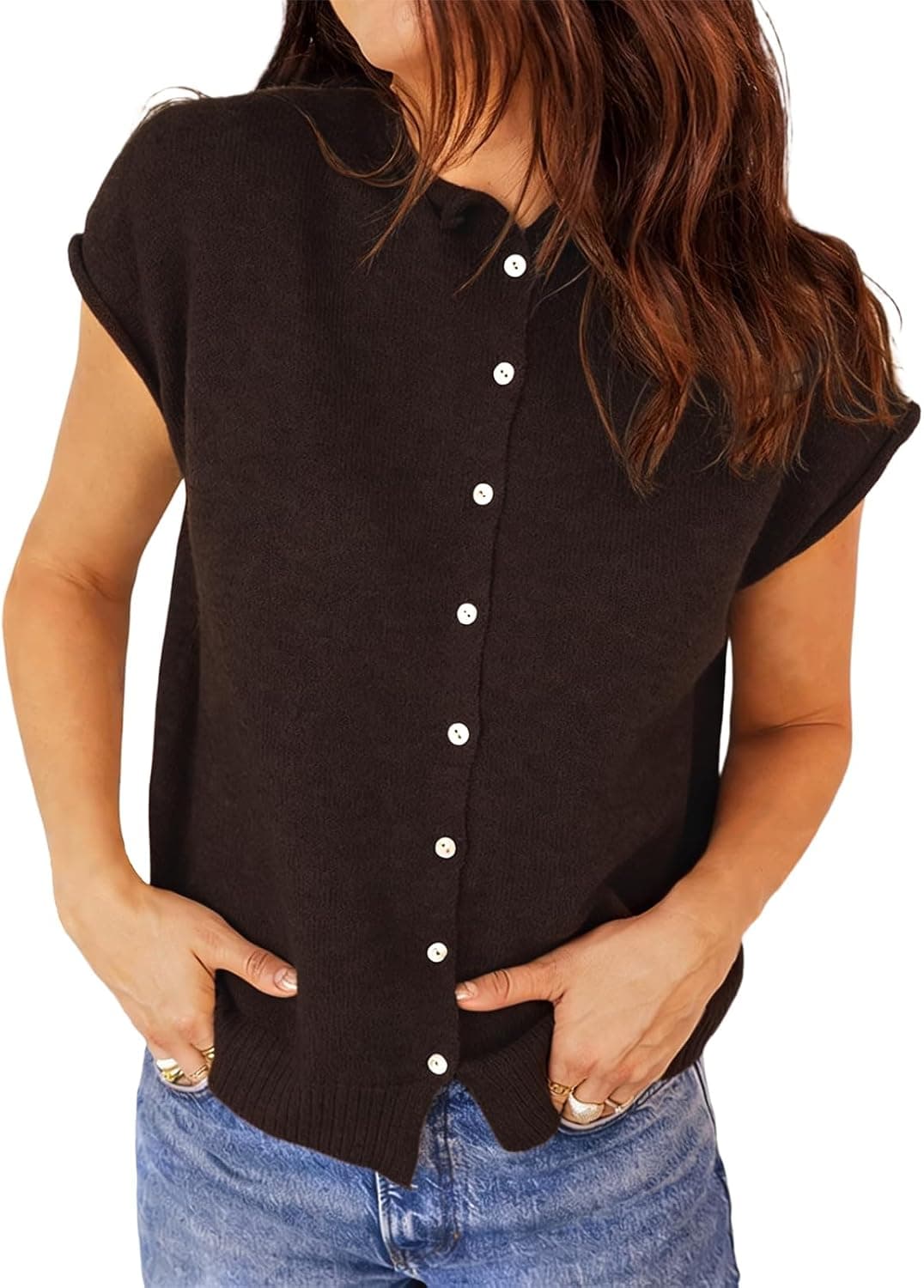 SKOINVB Womens Cropped Cardigan