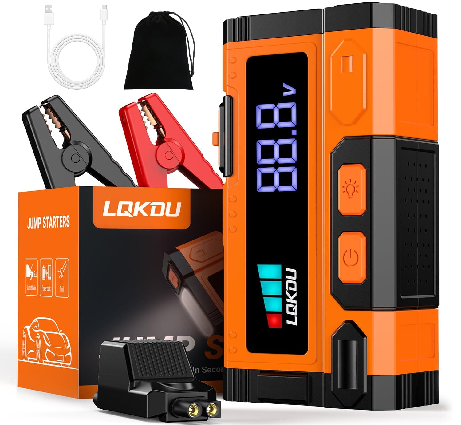 Car Battery Jump Starter - 5000A 12V Portable Lithium Jump Box