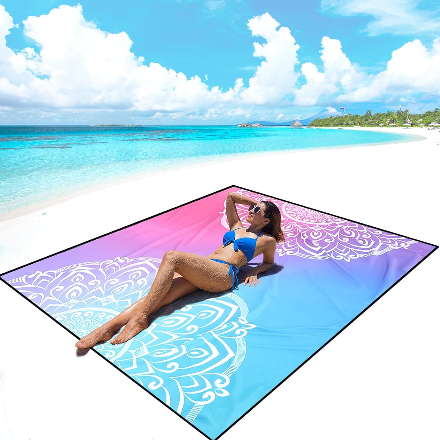 AISPARKY Beach Blanket Waterproof