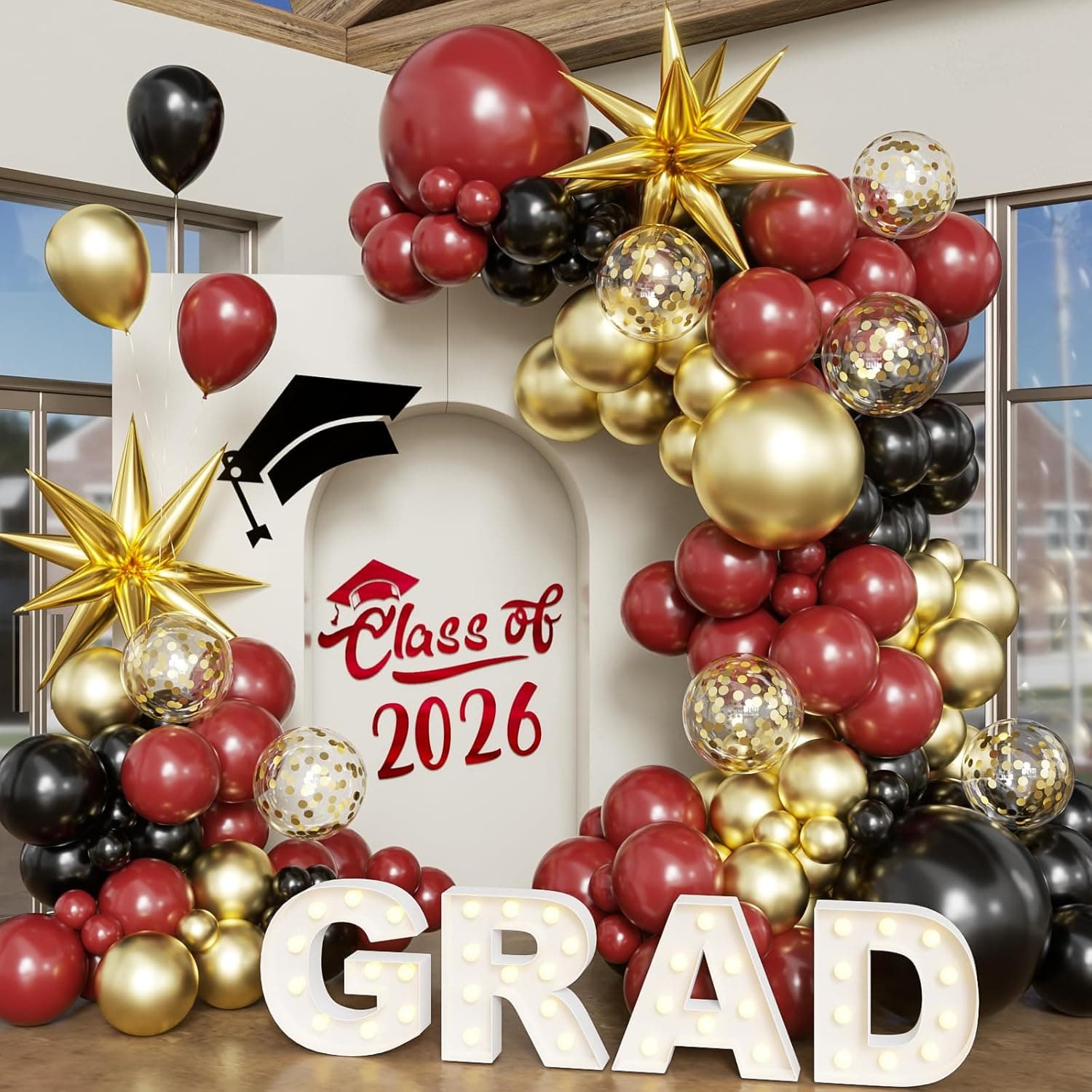 LANGASQUE Gold Balloon Arch Kit