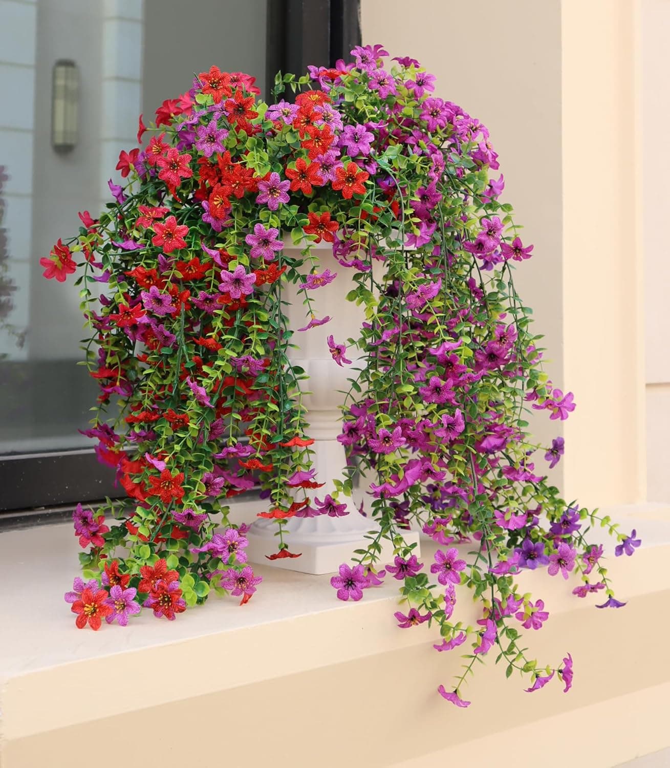 OBMNOR Artificial Hanging Flowers 4 Pack