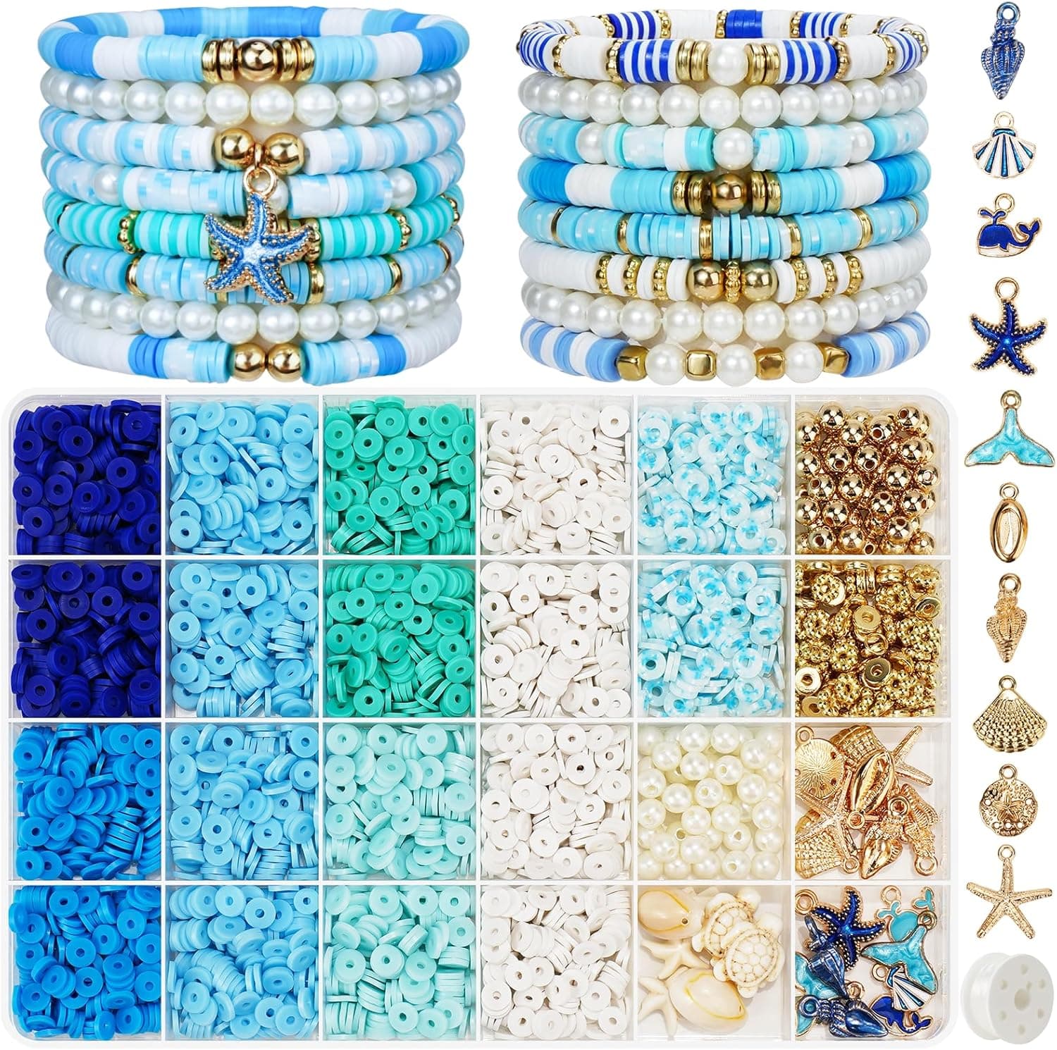GIONLION Clay Beads Bracelet Making Kit