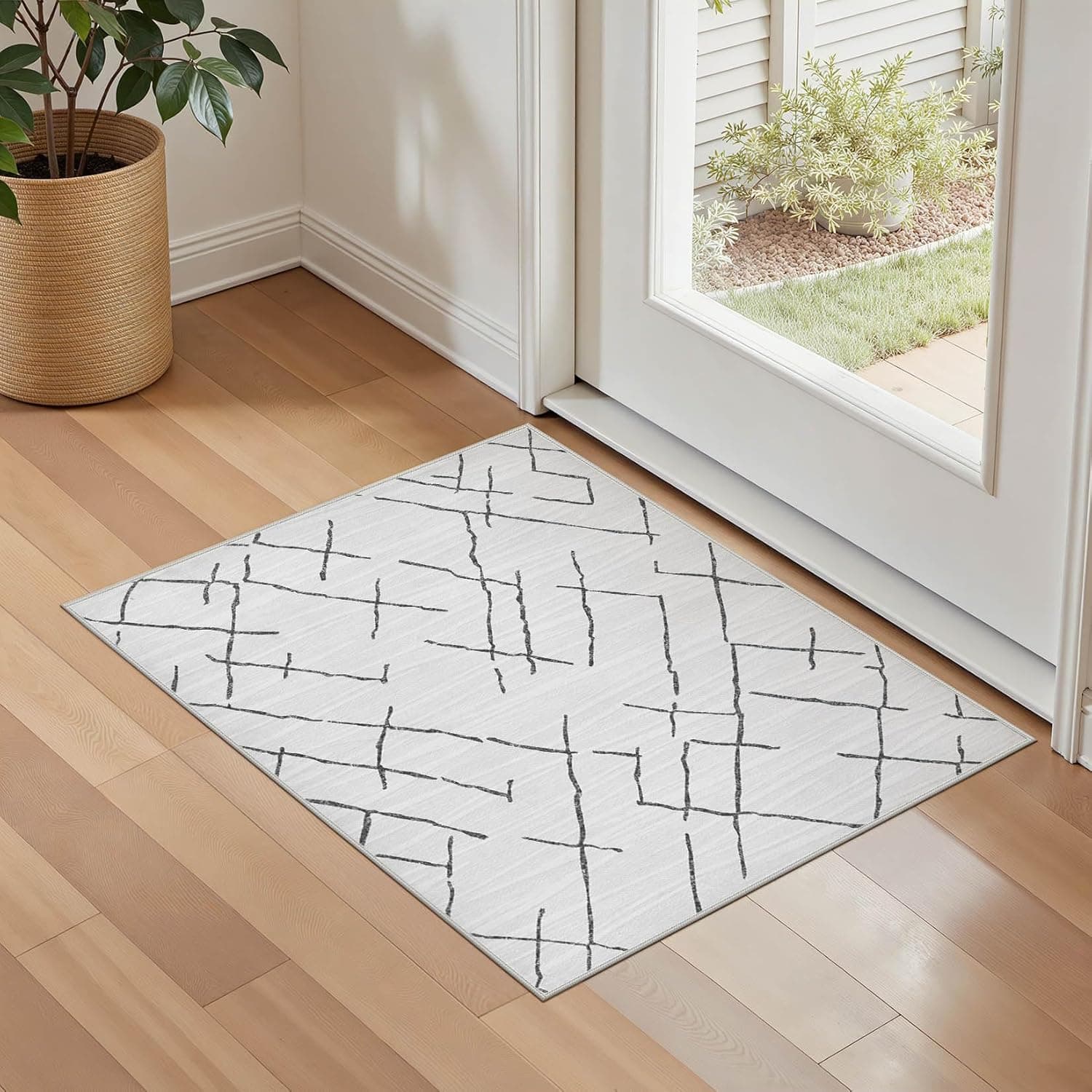KAKANIA 2x3 Washable Entryway Rug: